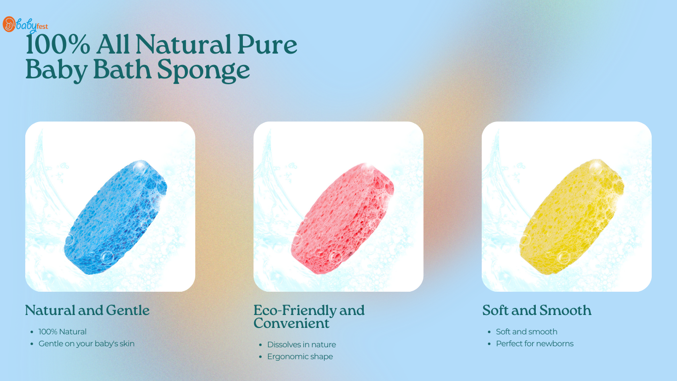 Natural Cellulose Baby Bath Sponge